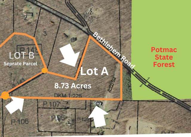 Property at Bethlehem Rd Lot A (873 AC), Oakland, MD 21550