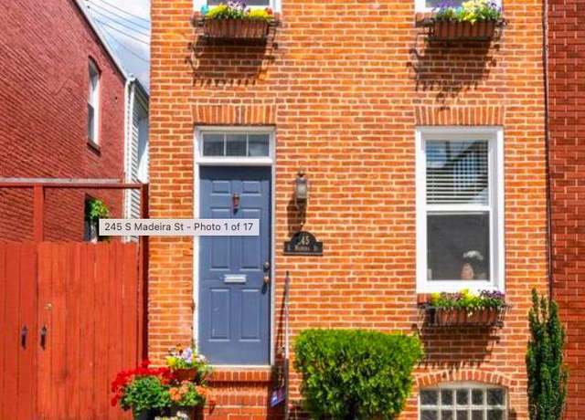 Property at 245 S Madeira St, Baltimore, MD 21231, 2 beds, 1.5 baths