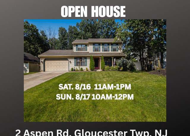 Property at 2 Aspen Rd, Sicklerville, NJ 08081, 4 beds, 2.5 baths