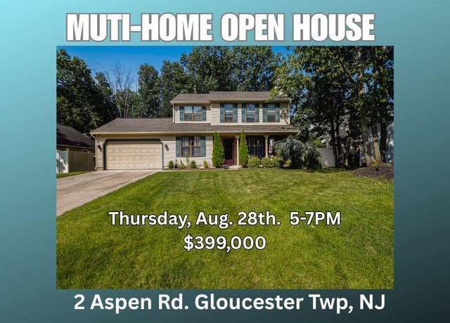 Property at 2 Aspen Rd, Sicklerville, NJ 08081, 4 beds, 2.5 baths