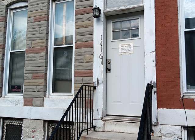 Property at 1416 Aisquith St, Baltimore, MD 21202, 3 beds, 1 bath