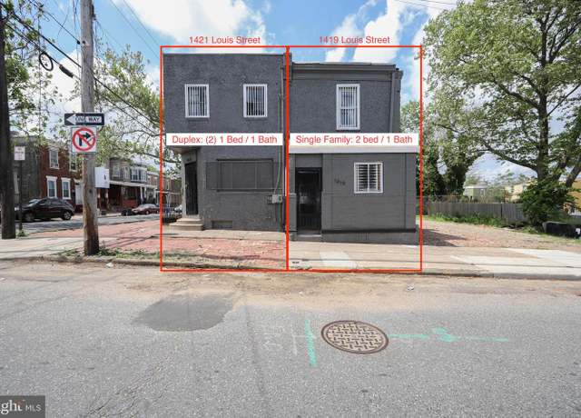 Property at 1419 Louis St, Camden, NJ 08104, 2 beds, 1 bath