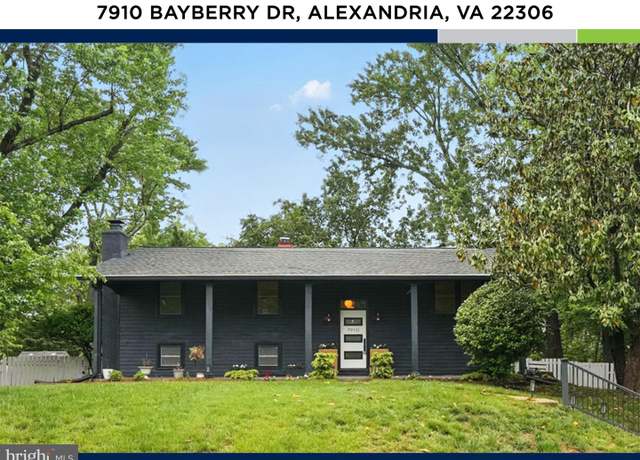 Property at 7910 Bayberry Dr, Alexandria, VA 22306, 4 beds, 2 baths