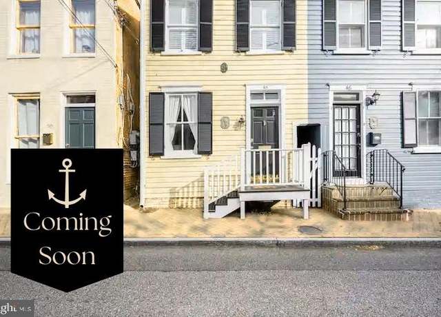 Property at 48 Cornhill St, Annapolis, MD 21401, 3 beds, 2 baths