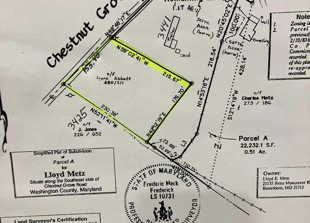 Property at Chestnut Grove Rd, Keedysville, MD 21756