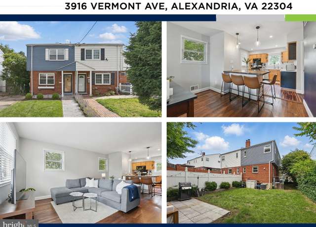 Property at 3916 Vermont Ave, Alexandria, VA 22304, 3 beds, 1.5 baths