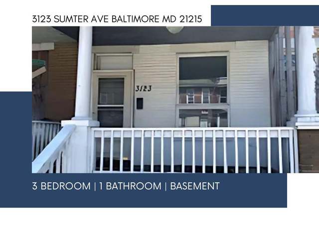 Property at 3123 Sumter Ave, Baltimore, MD 21215, 3 beds, 1 bath