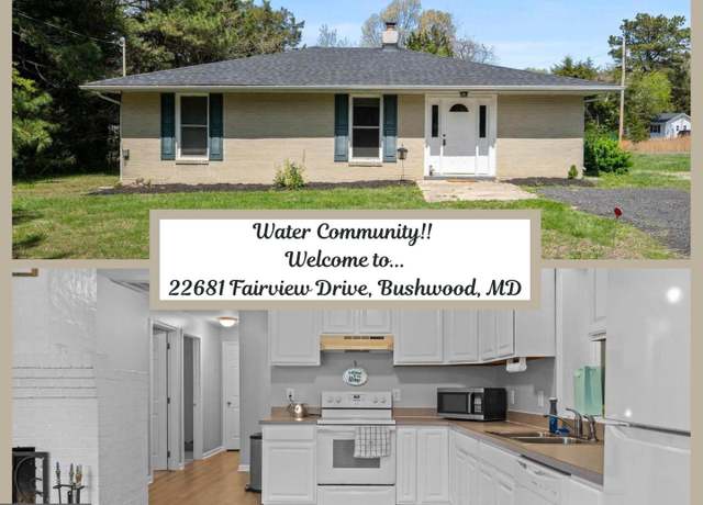 Property at 22681 Fairview Dr, Bushwood, MD 20618, 3 beds, 1 bath
