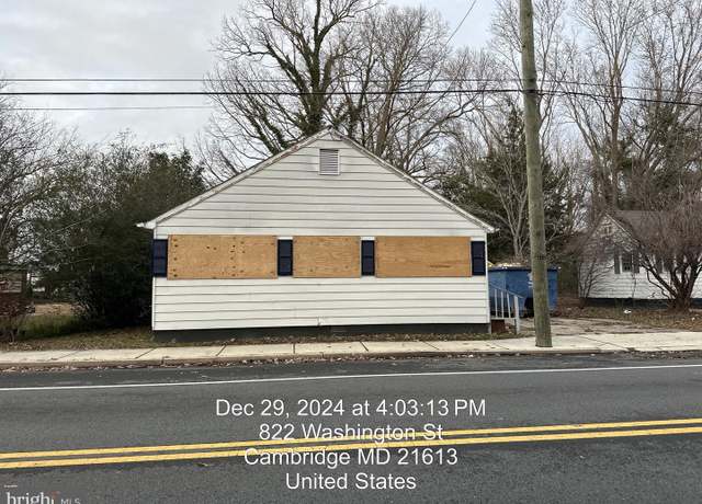 Property at 817 Washington St, Cambridge, MD 21613, 3 beds, 1 bath