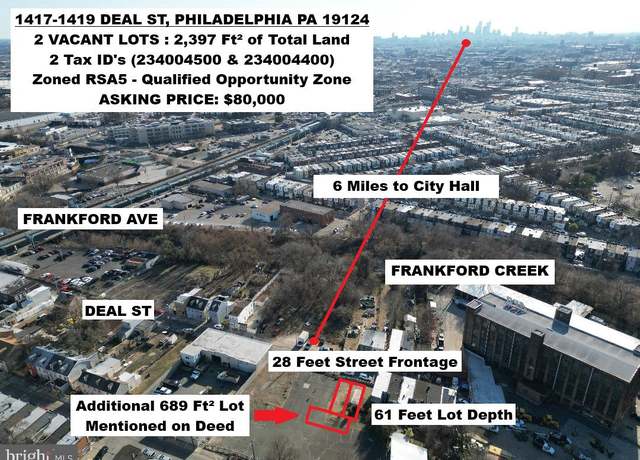Property at 1417 Deal St, Philadelphia, PA 19124