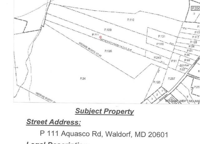 Property at P111 Aquasco Rd, Waldorf, MD 20601