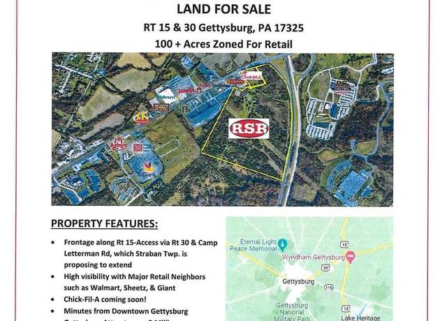 Property at Rt 15 & Rt 30 Camp Letterman Dr, Gettysburg, PA 17325