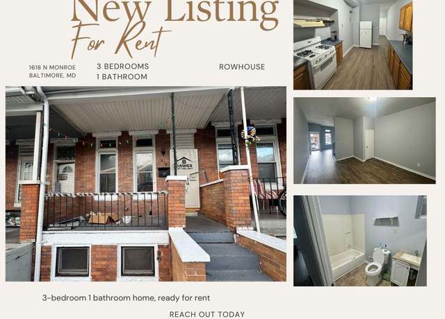 Property at 1618 N Monroe St, Baltimore, MD 21217, 3 beds, 1 bath