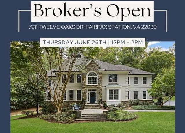 Property at 7211 Twelve Oaks Dr, Fairfax Station, VA 22039, 5 beds, 4.5 baths