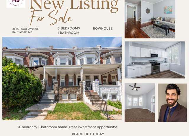 Property at 2826 Riggs Ave, Baltimore, MD 21216, 3 beds, 1 bath