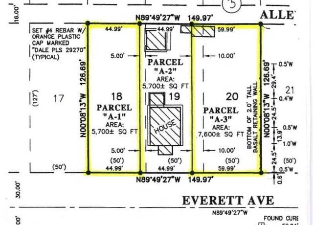 Property at 29 & 37 E Everett Ave Unit address approx, Spokane, WA 99207