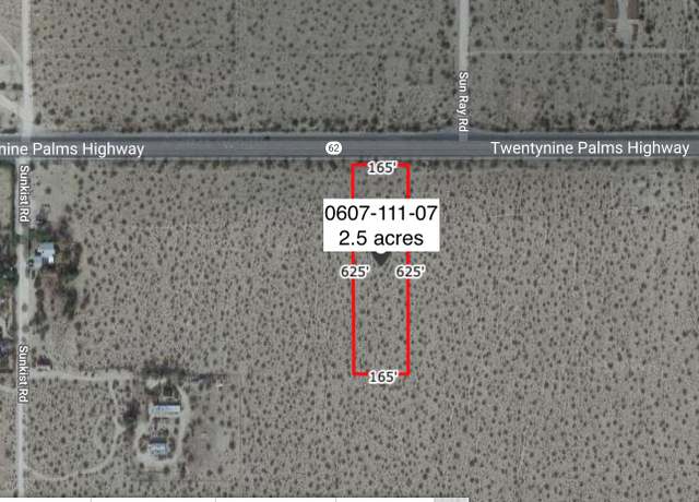 Property at 2.5 Acres On Hwy 62 Near Sunkist Hwy, Joshua Tree, CA 92252