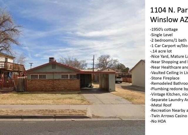 Property at 1104 N Park Dr, Winslow, AZ 86047, 2 beds, 1 bath