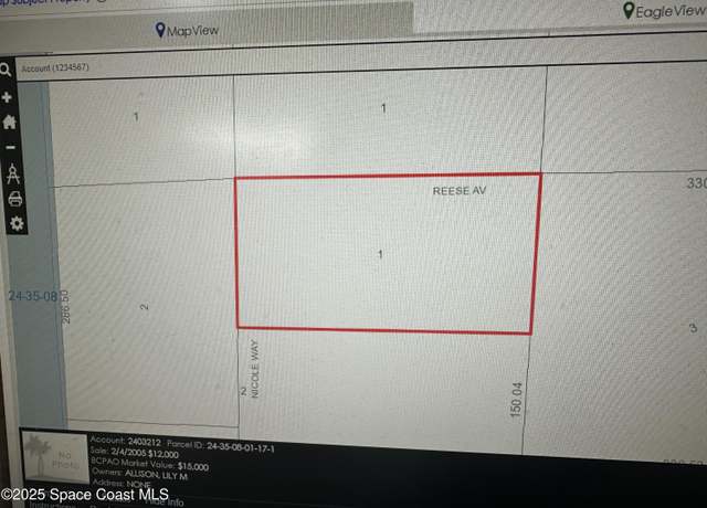 Property at 0 Reese Ave, Cocoa, FL 32926