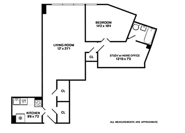 Property at 155 W 68 St #1233, New York (manhattan), NY 10023, 1 bed, 1 bath