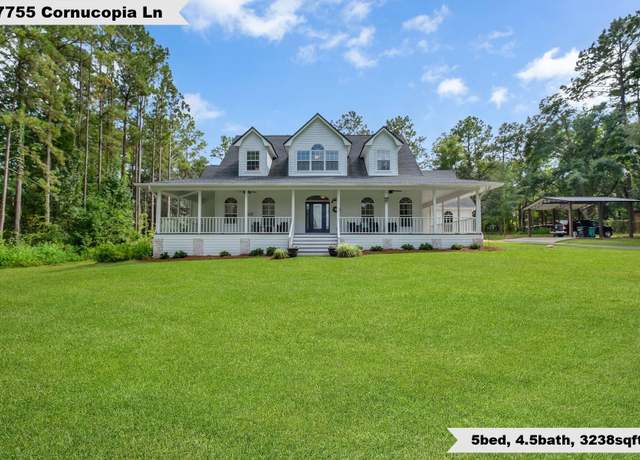 Property at 7755 Cornucopia Ln, Tallahassee, FL 32309, 5 beds, 4.5 baths