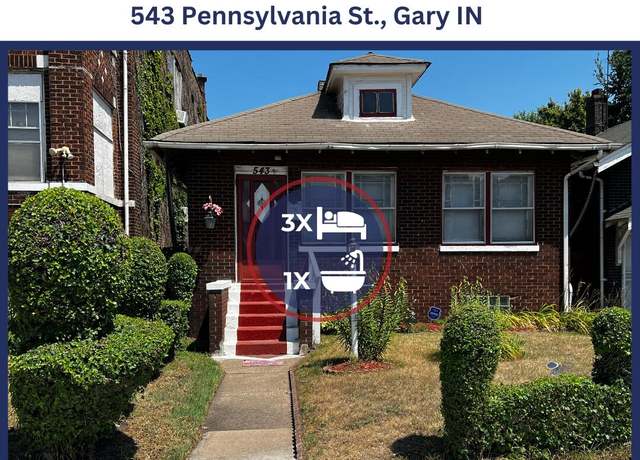 Property at 543 Pennsylvania St, Gary, IN 46402, 3 beds, 1 bath