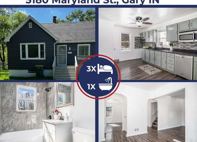 Property at 5180 Maryland St, Gary, IN 46409, 3 beds, 1 bath