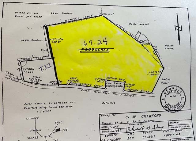 Property at 0 Sims Cross Rd, Stephens, GA 30667, 1 bath
