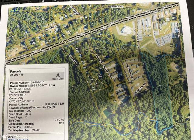 Property at 0 Triplett Dr, Natchez, MS 39120