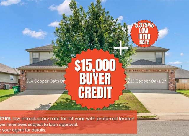 Property at 212 & 214 Copper Oaks Dr, Centerton, AR 72719, 6 beds, 5 baths