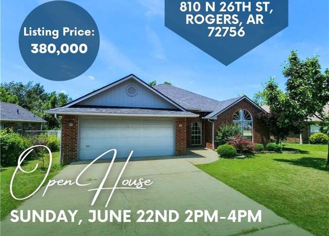 Property at 810 N 26th St, Rogers, AR 72756, 4 beds, 2 baths