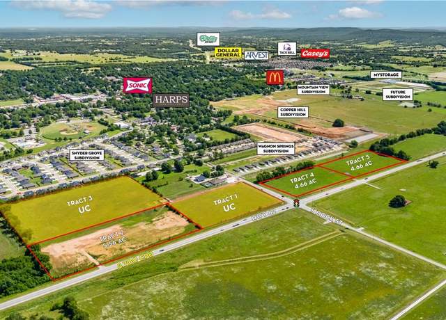 Property at 4.66 +/- AC Tract 4 Hwy 62 & S Mock St, Prairie Grove, AR 72753