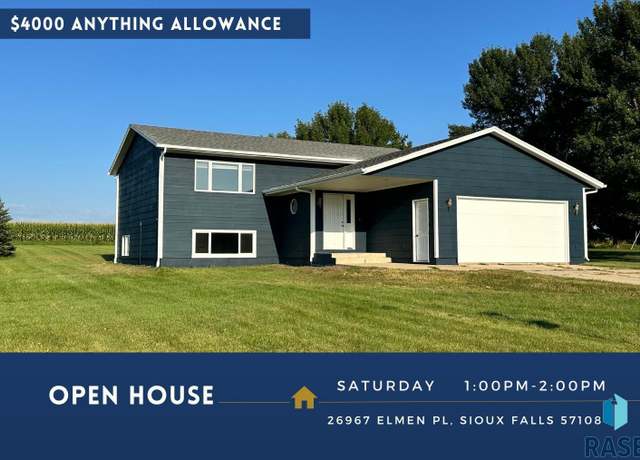 Property at 26967 Elmen Pl, Sioux Falls, SD 57108-8203, 3 beds, 1 bath