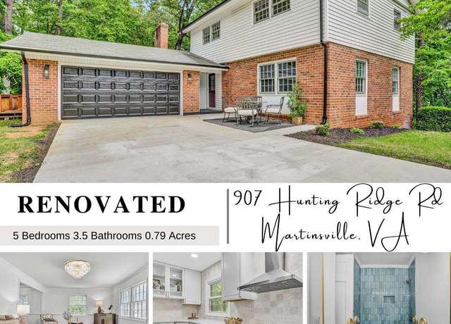 Property at 907 Hunting Ridge Rd, Martinsville, VA 24112, 5 beds, 3.5 baths