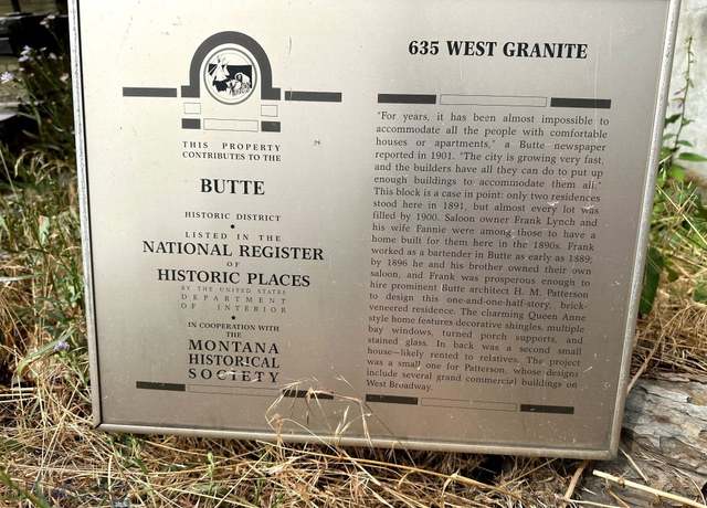 Property at 635 W Granite St, Butte, MT 59701, 3 beds, 1 bath