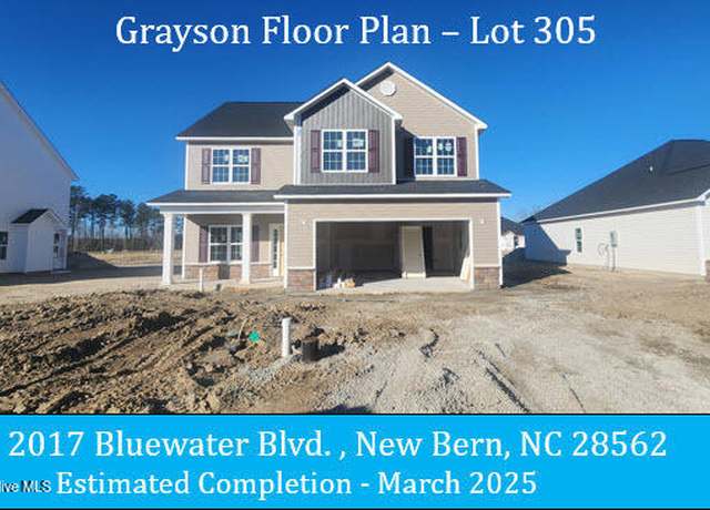 Property at 2017 Bluewater Blvd, New Bern, NC 28562, 4 beds, 2.5 baths