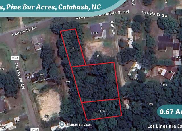 Property at 3 Lots Carlyle St SW, Calabash, NC 28467