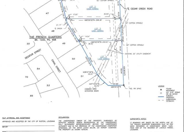Property at 0 Cedar Creek Rd, Ruston, LA 71270