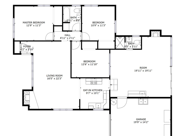 Property at 909 E Kaweah Ave, Visalia, CA 93292, 3 beds, 2 baths
