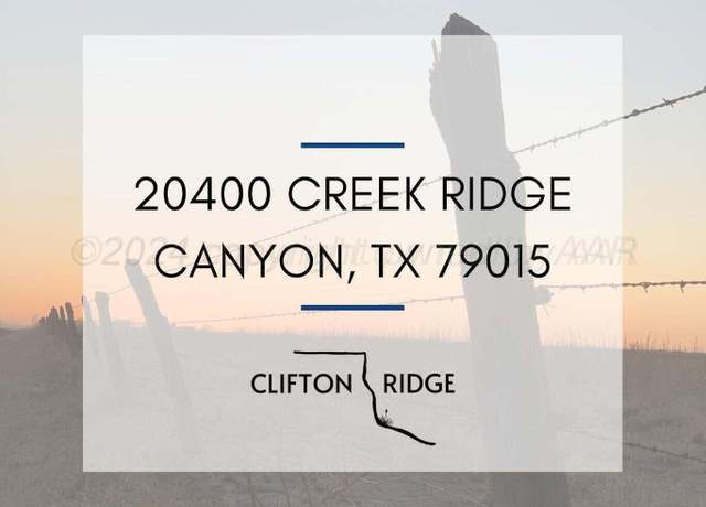 Property at 20400 Creek Ridge Rdg, Canyon, TX 79015