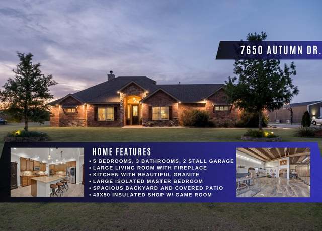 Property at 7650 Autumn Dr, Canyon, TX 79015, 5 beds, 3 baths