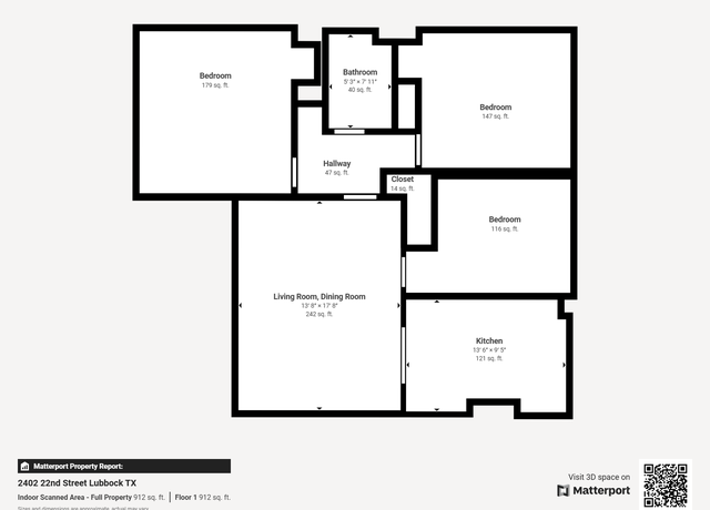 Property at 2402 22nd St, Lubbock, TX 79411, 3 beds, 1 bath