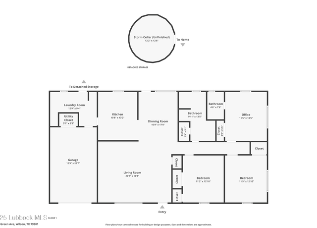Property at 1202 Green Ave, Wilson, TX 79381, 3 beds, 2 baths