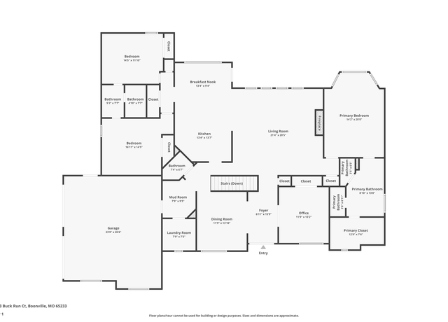 Property at 17153 Buck Run Ct, Boonville, MO 65233, 5 beds, 3.5 baths