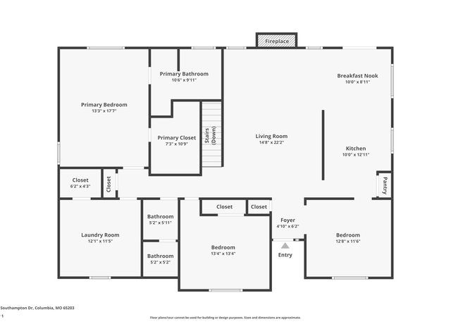 Property at 1101 W Southampton Dr, Columbia, MO 65203, 5 beds, 3 baths