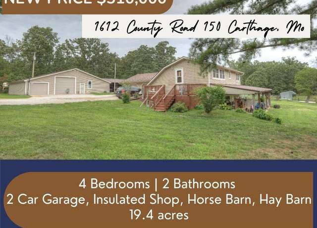 Property at 1612 County Road 150, Carthage, MO 64836, 4 beds, 2 baths