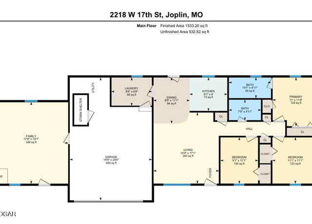 Property at 2218 W 17th St, Joplin, MO 64801, 3 beds, 2 baths