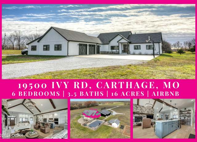 Property at 19500 Ivy Rd, Carthage, MO 64836, 6 beds, 3.5 baths