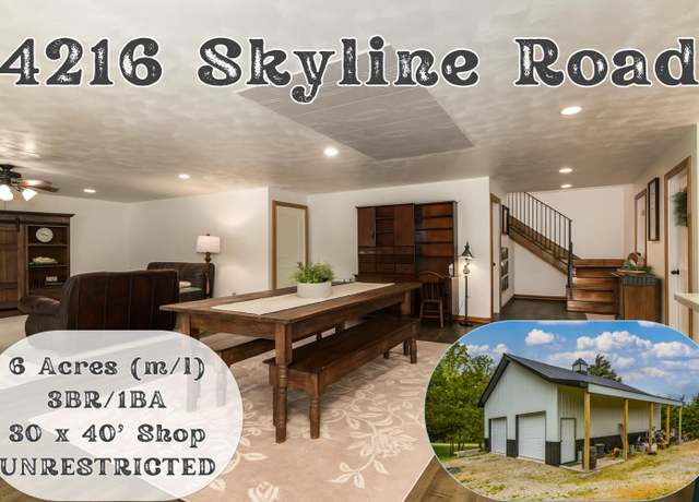 Property at 4216 Skyline Rd, Seymour, MO 65746, 3 beds, 1 bath