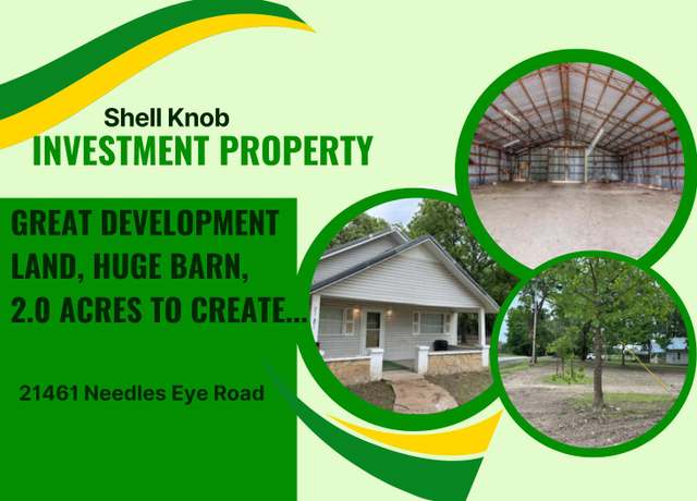 Property at 21461 Needles Eye Rd, Shell Knob, MO 65747, 2 beds, 1 bath